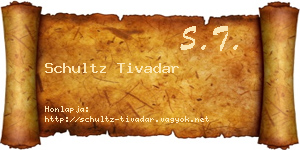 Schultz Tivadar névjegykártya